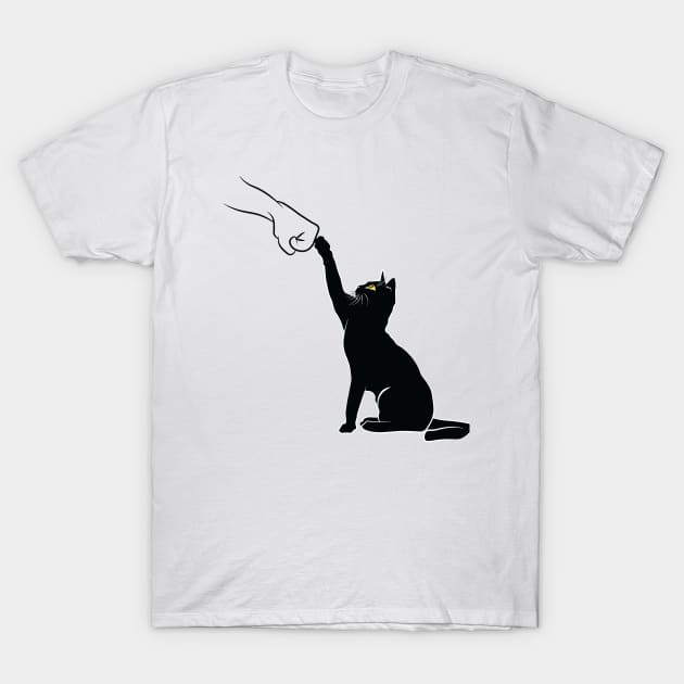 Cat Fist Bump - Best Friends - Cat Owner - Cat Dad - Cat Mom T-Shirt by TheInkElephant